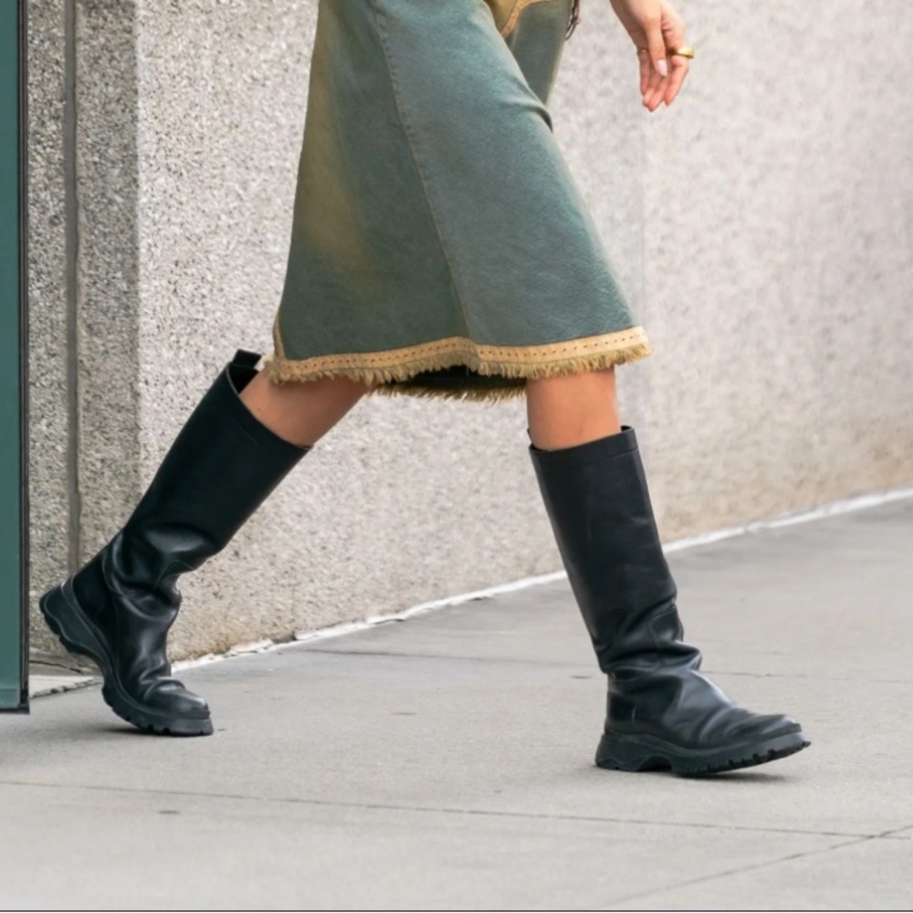 Prada Lug Sole Biker Boot